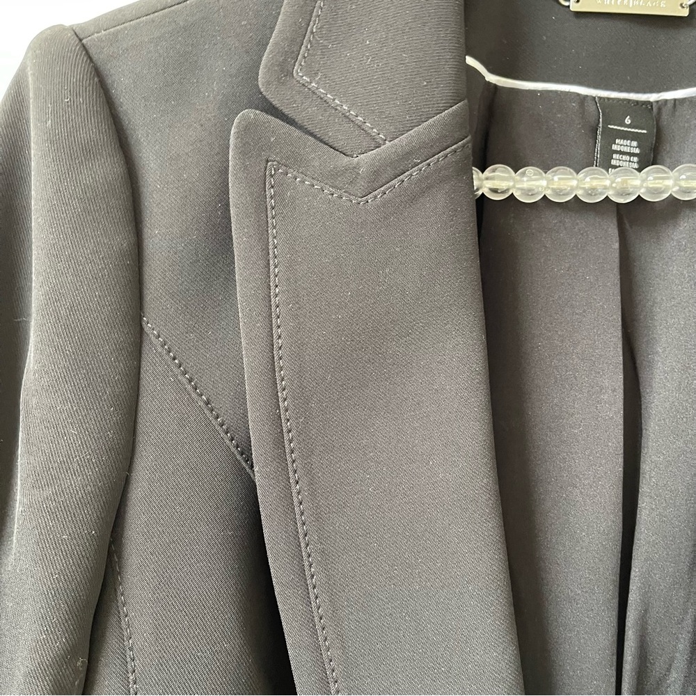 White House Black Market Soft Drape Black Washable Jacket - Picture 3 of 16